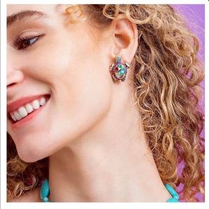 Heidi Daus Multicolor Totally Tortoise Enamel Earrings